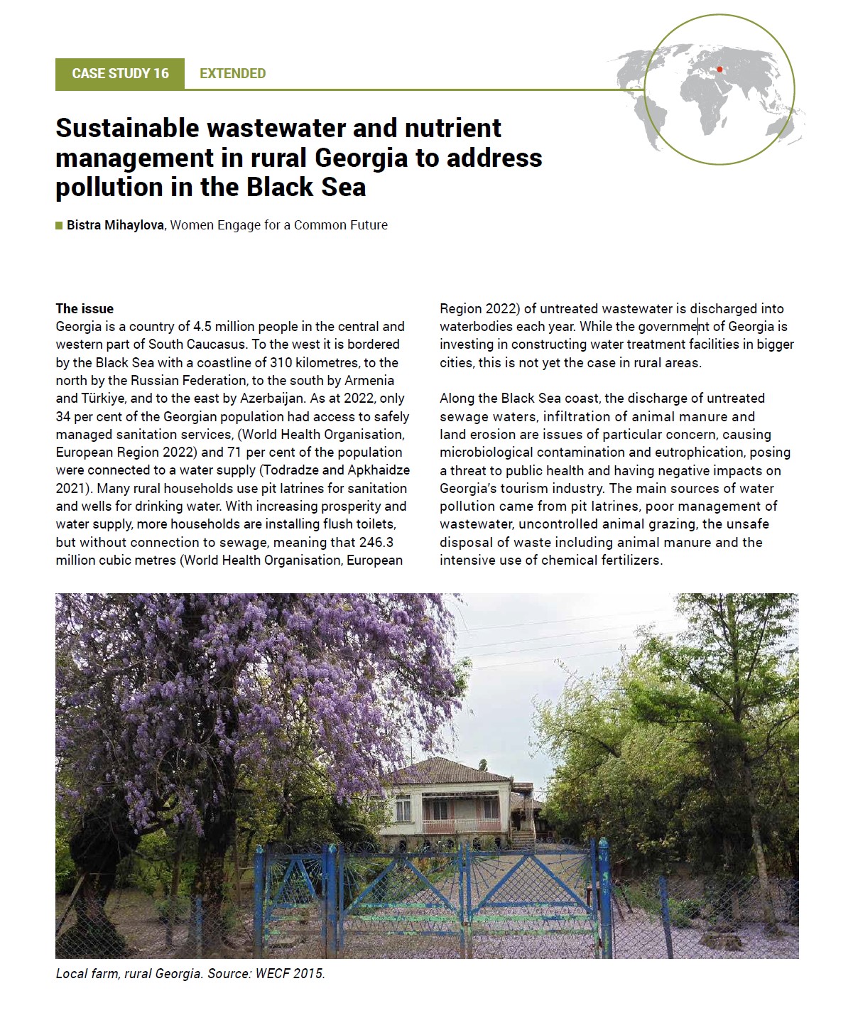 Case study 16: Sustainable wastewater and nutrient management in rural Georgia to address pollution in the Black Sea