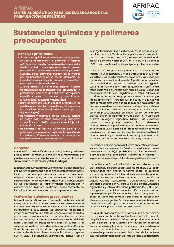Sustancias químicas y polímeros preocupantes (ES)