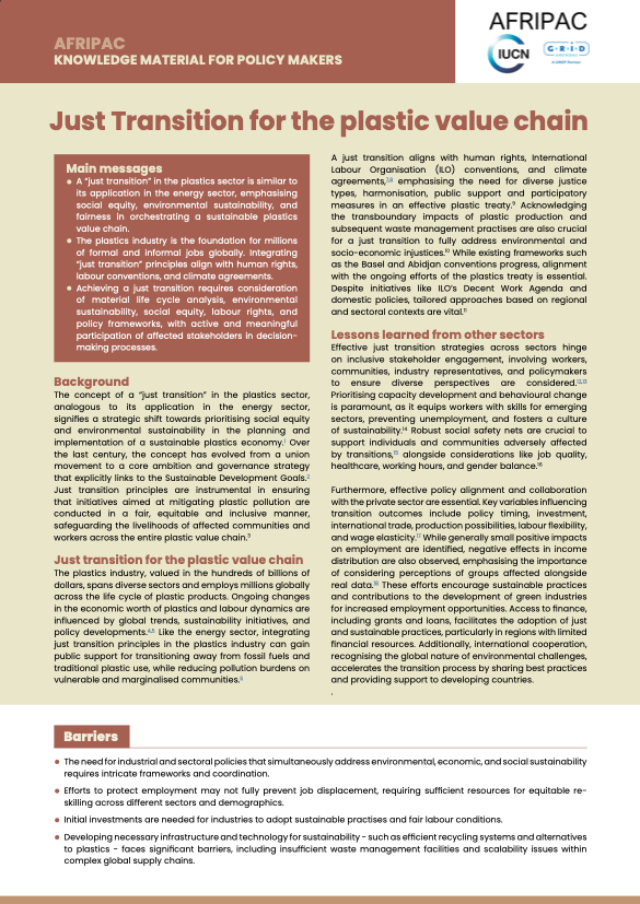 Just Transition for the plastic value chain (EN)
